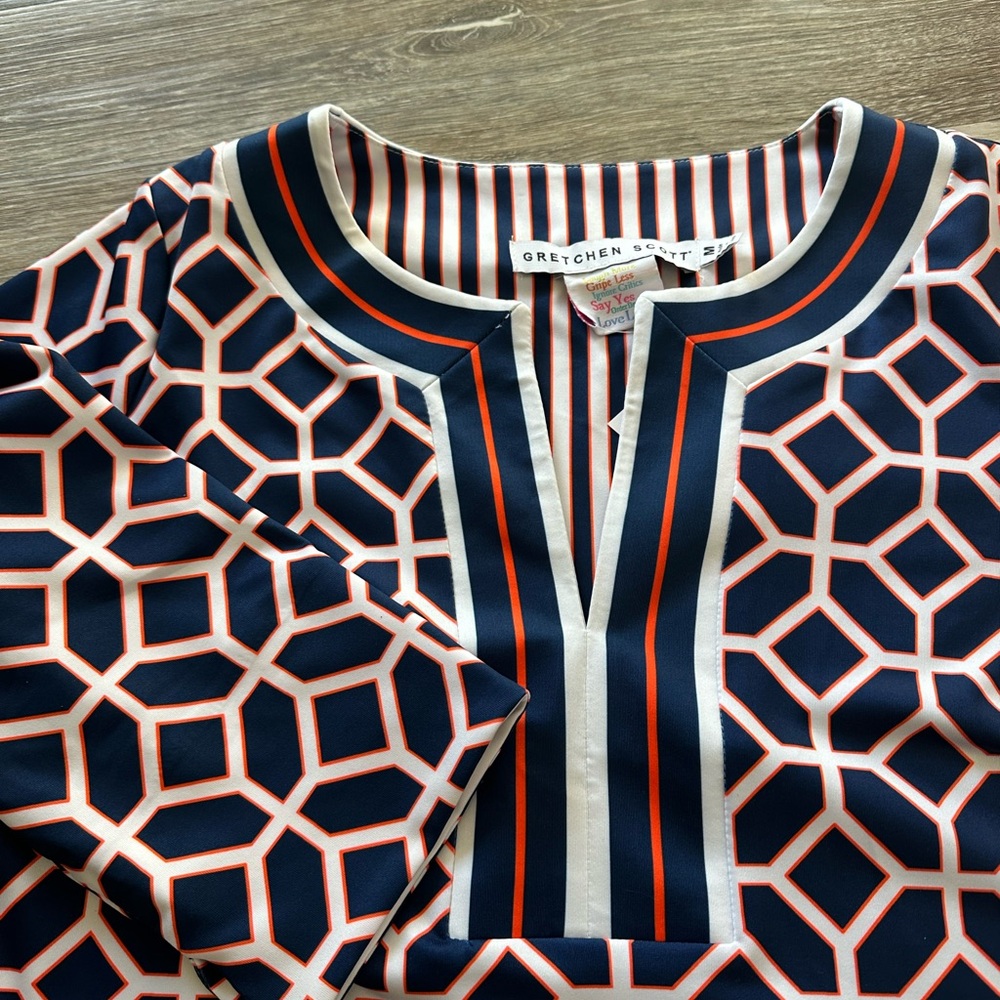 Gretchen Scott Nautical Comfortable Elegant Cruise Regatta Style Dress NWT sizeM - Picture 9 of 16